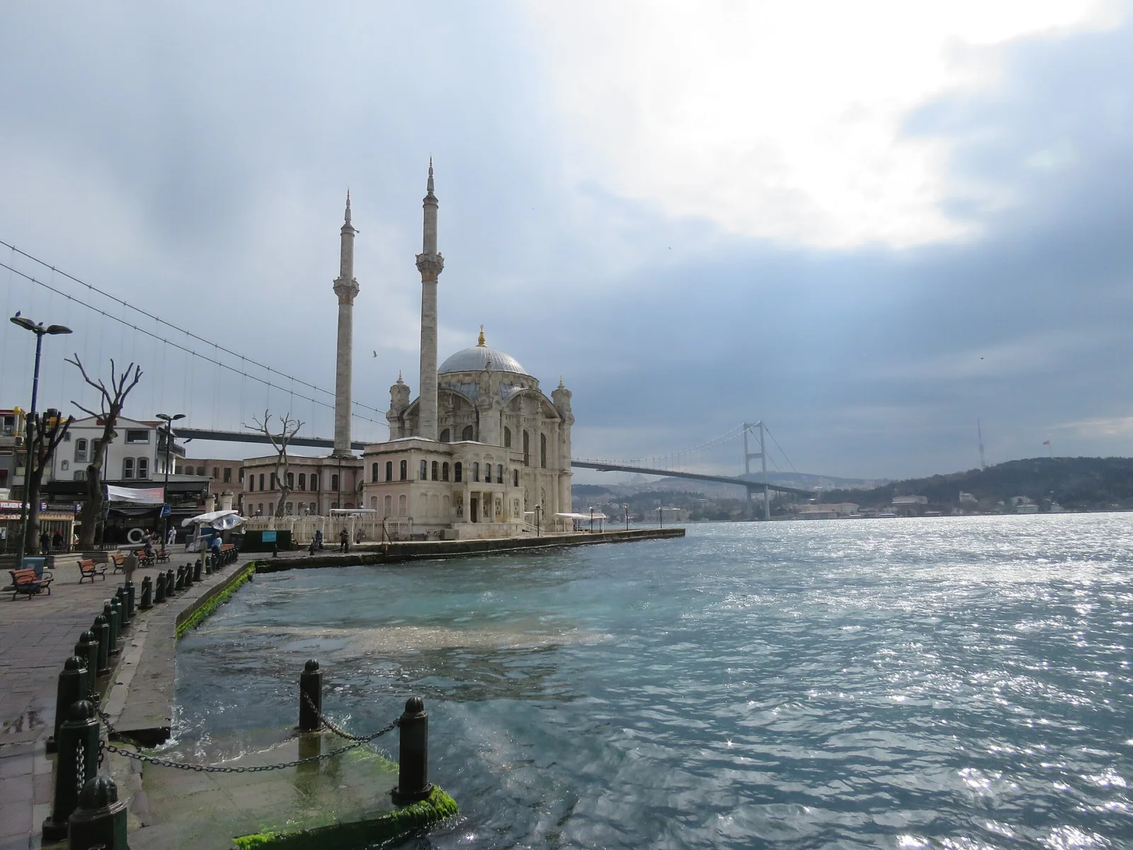 Ortakoy Mosque and the Bosphorus Bridge in Istanbul