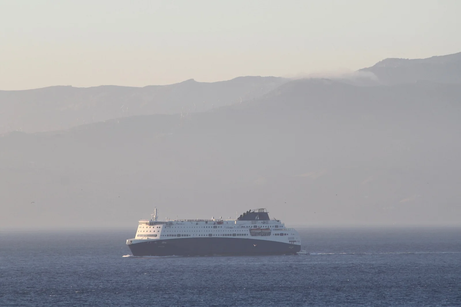 Ferry crossing the Strait of Gibraltar