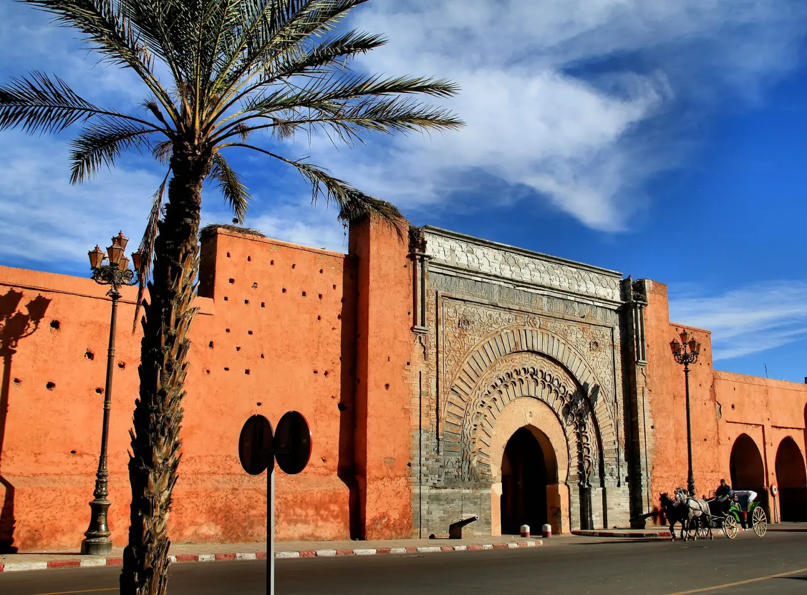 Bab Agnaou gate into the Marrakech medina